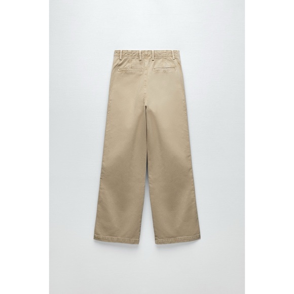 ZARA WIDE LEG MID RISE LOOSE FIT PANTS - Picture 4 of 6